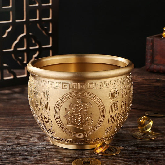 Brass Feng Shui Treasure Bowl: Chinese Fortune Money Bowl